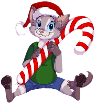 Christmas Cats - Gif (380x423)