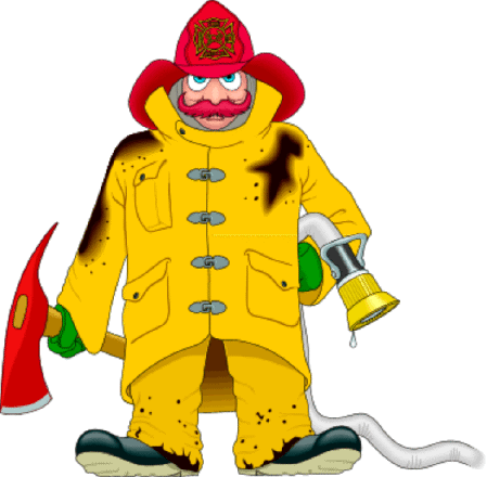 Firefighter Cartoon - Firefighter Cartoon (449x440)