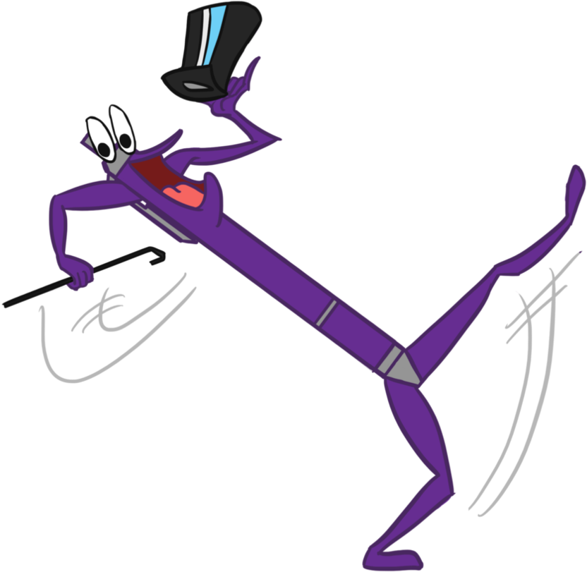 Purple Pen Cartoon (894x894)