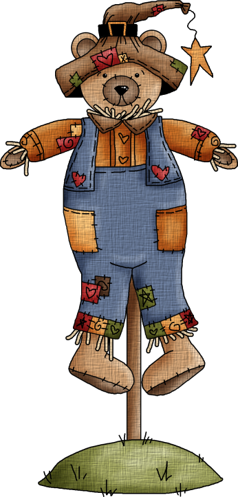 Teddy Bear Scarecrow * - Scrapbooking (346x723)