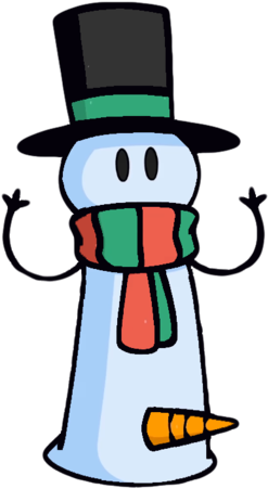 Snowman - Cartoon (391x479)