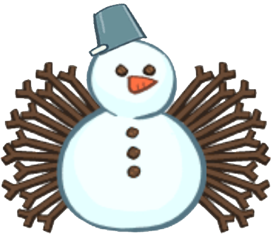 Thousand-armed Snowman - Cartoon (383x331)