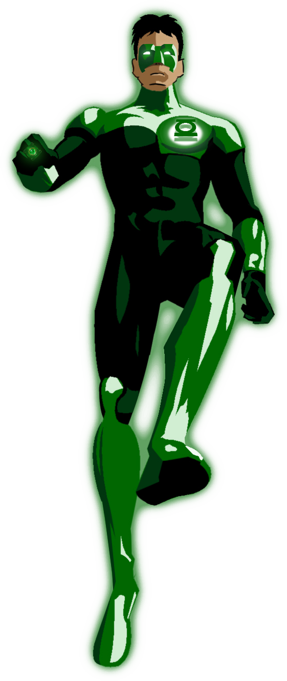 Green Lantern Hovering By Mainstream05 - Illustration (561x1330)