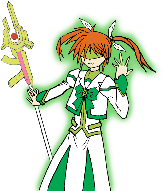 Green Lantern Nanoha - Green Lantern Nanoha (600x692)