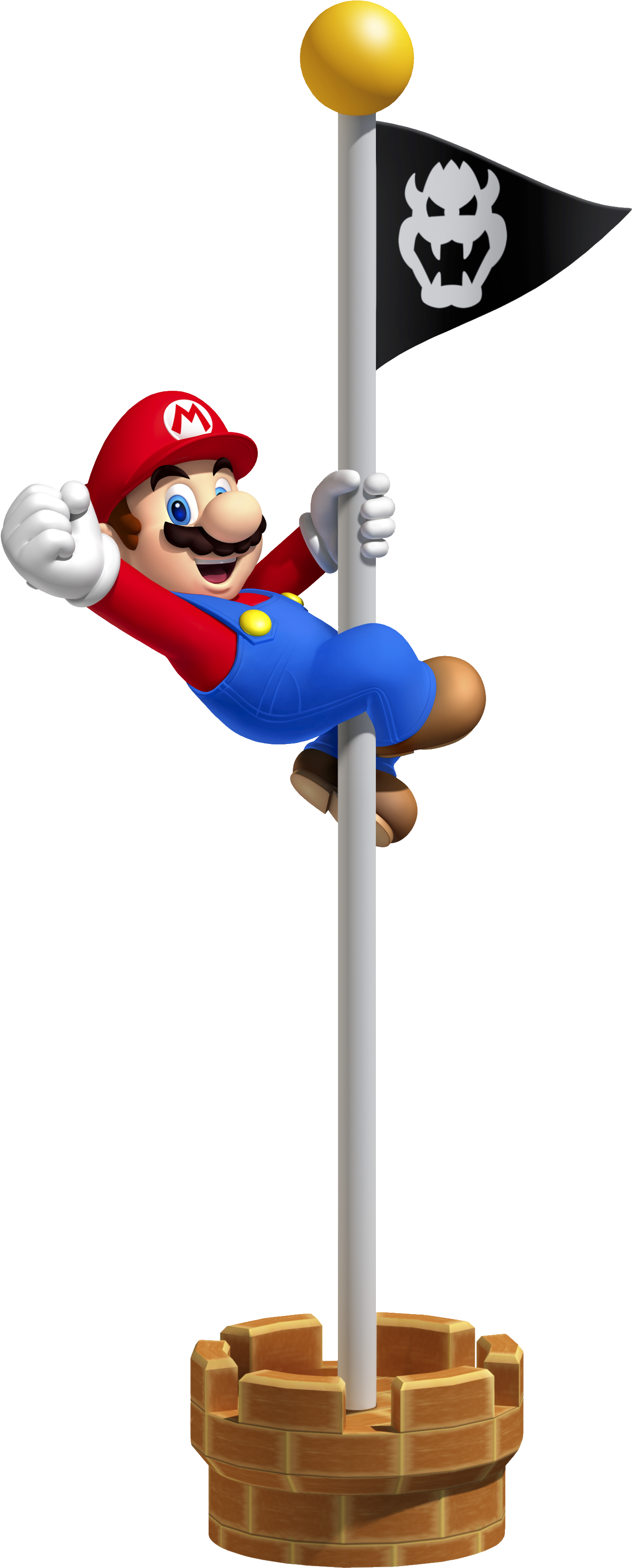 Goal Pole - Super Mario Goal (1694x3571)
