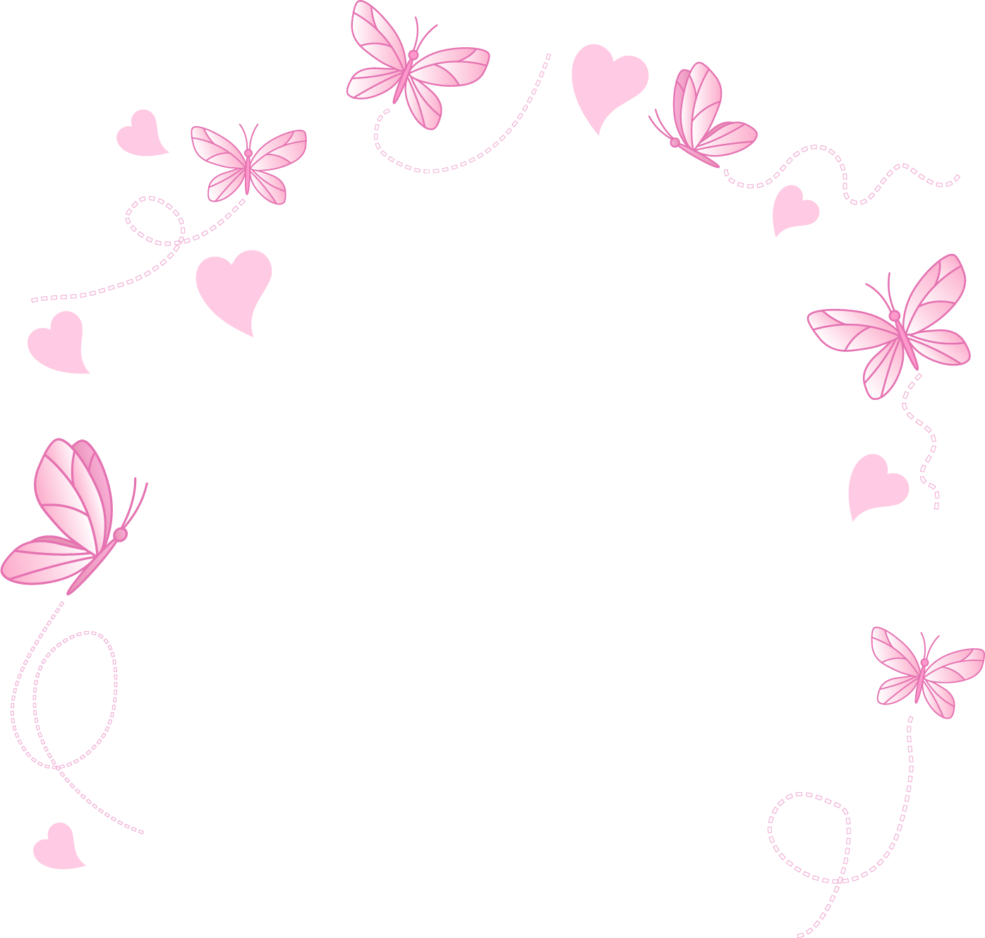 Painted Border Vector Butterfly - Cute Teddy Bears (1396x1330)