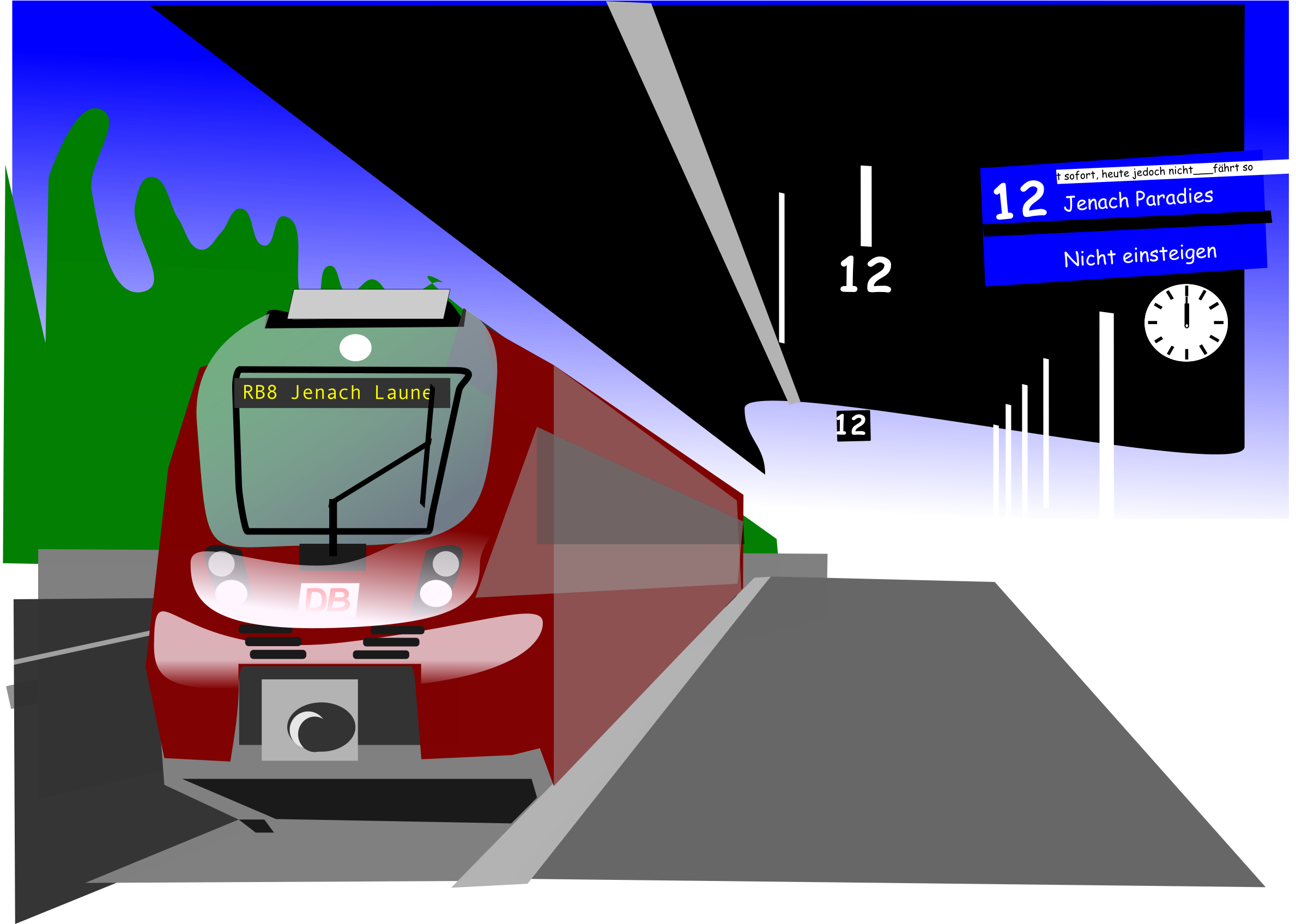 Png - Bahnhof Clipart (2400x1695)