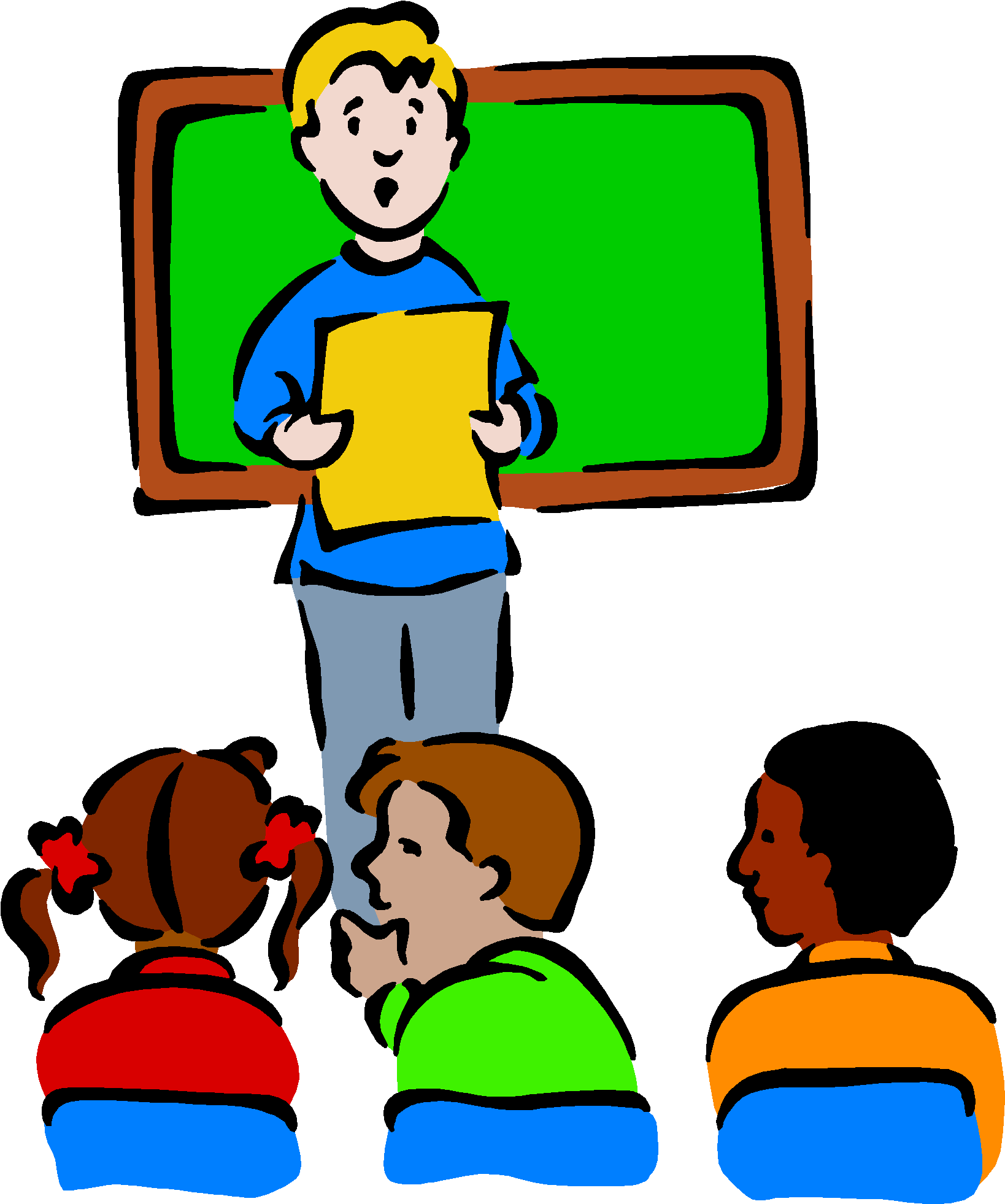Student Presentation Clipart - Class Presentation Clipart (1645x1981)