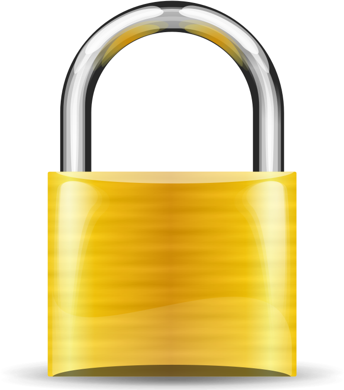 Padlock Gold Free Vector - Padlock Clipart (800x800)