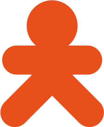 Stickman-orange - Stickman-orange (412x481)