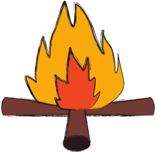 Camping Bonfire Isolated - Camping (550x550)