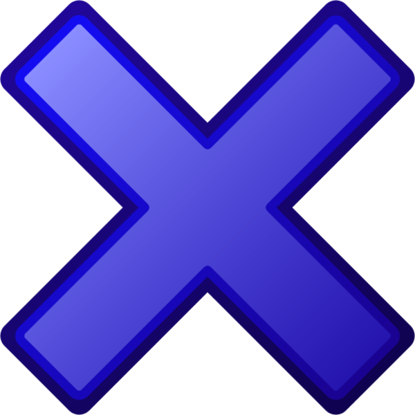 Tick Cross Clipart - علامة صح وعلامة خطا (600x600)