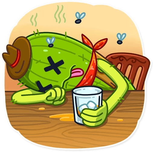 Кактус-ковбой Telegram Sticker - Cowboy (512x512)