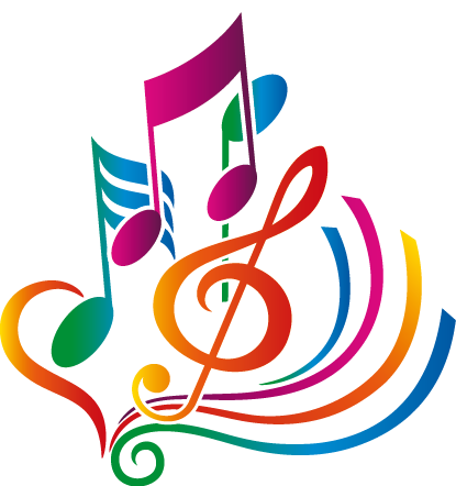 Wall Colour - Note De Musique Couleur (415x442)