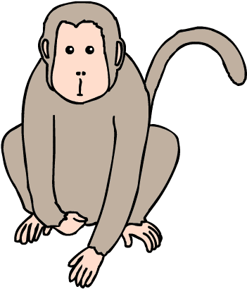 원숭이, Gif - Cartoon (640x480)