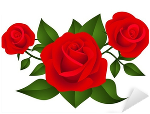 Three Red Roses - Illustration (400x400)