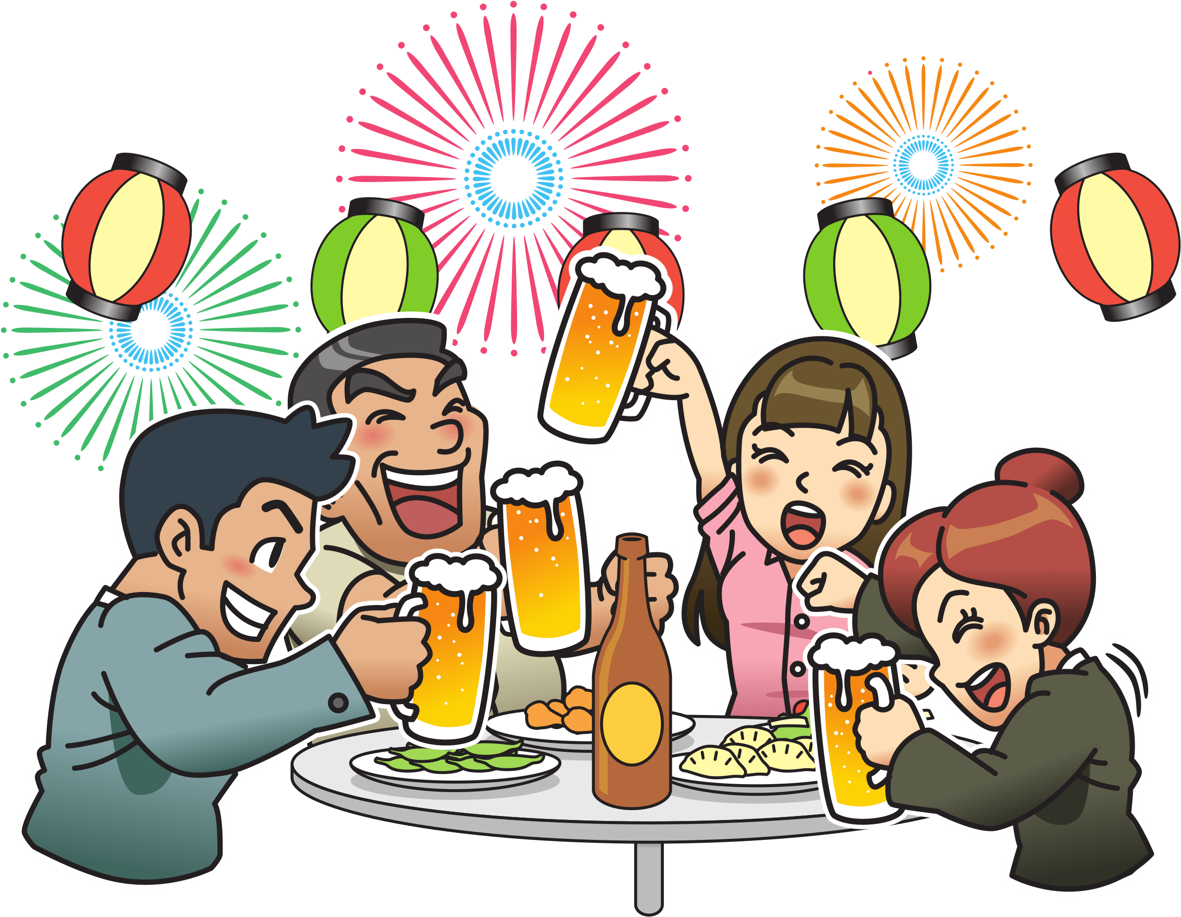 Partying Clipart (2400x1870)