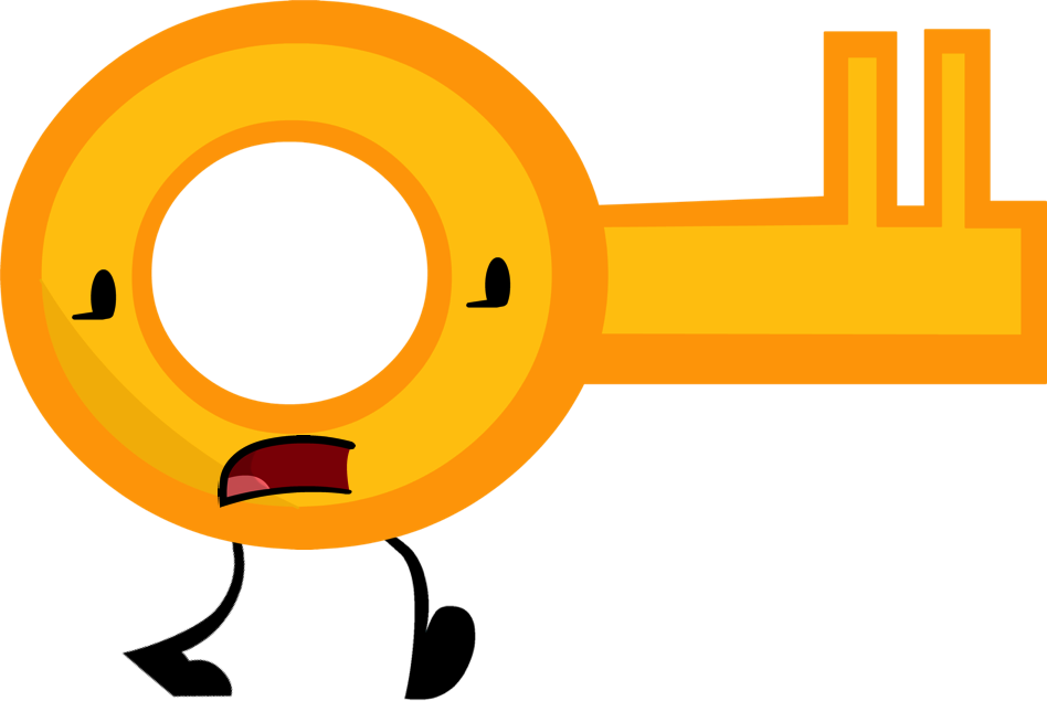 Key Clipart Yellow Object - Bfdi Key (948x635)