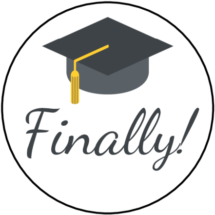 Graduation Cap Labels - Label (500x500)