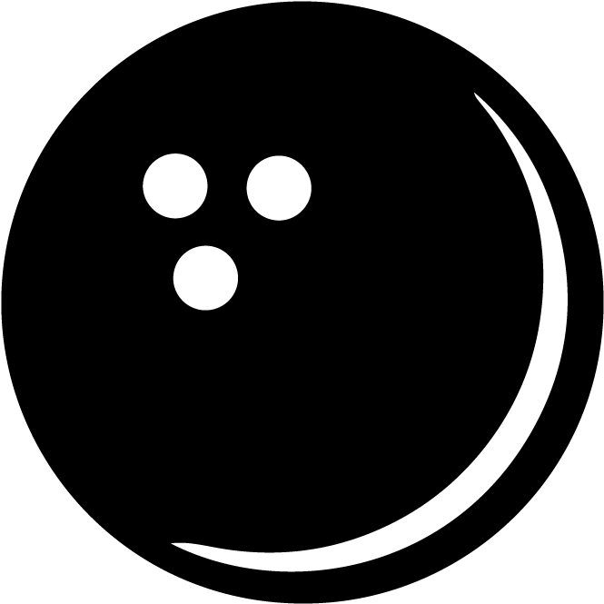 Bowling Ball Silhouette - Circle (900x900)
