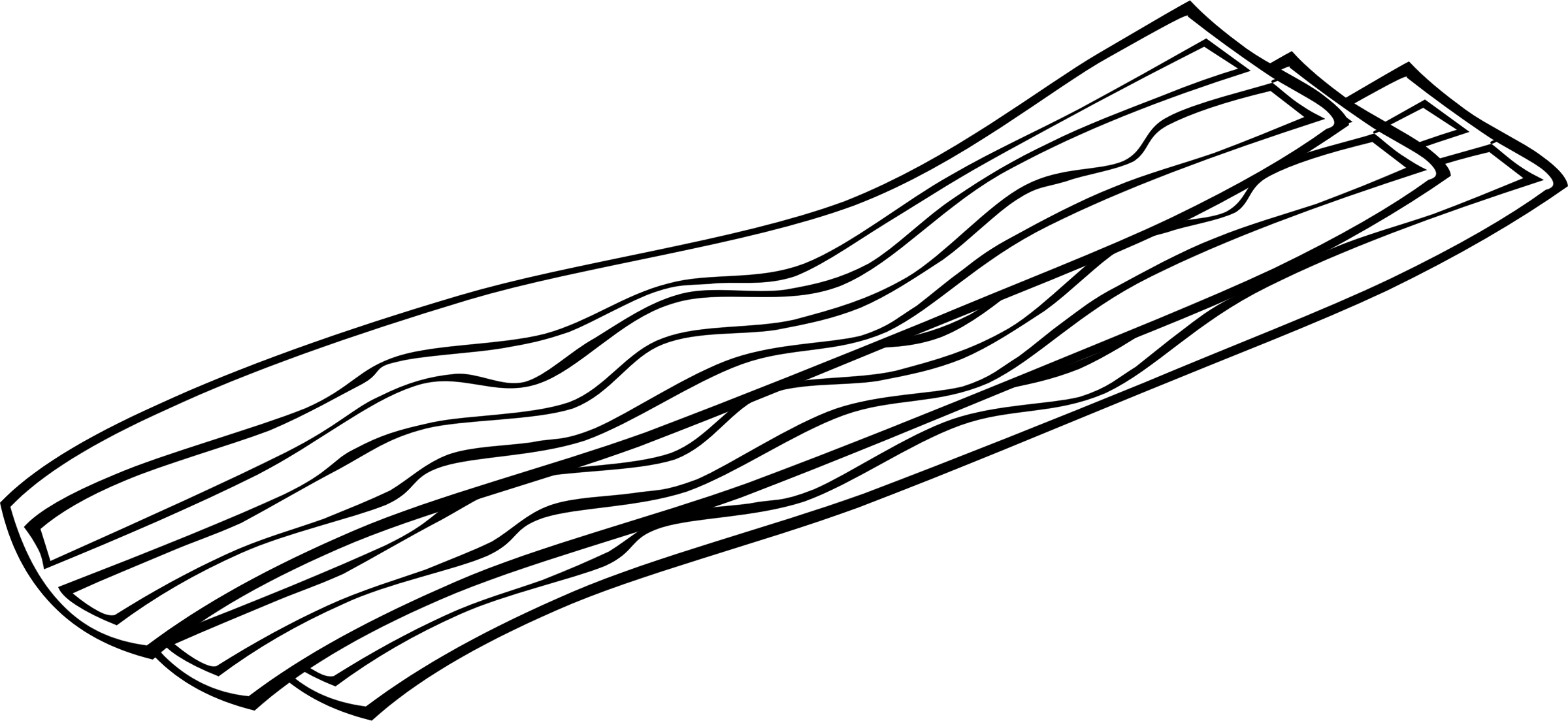 Big Image - Bacon Coloring Pages (2400x1104)