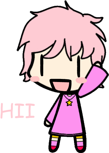 Kirby Human Version By Miik00 - Cartoon (451x505)
