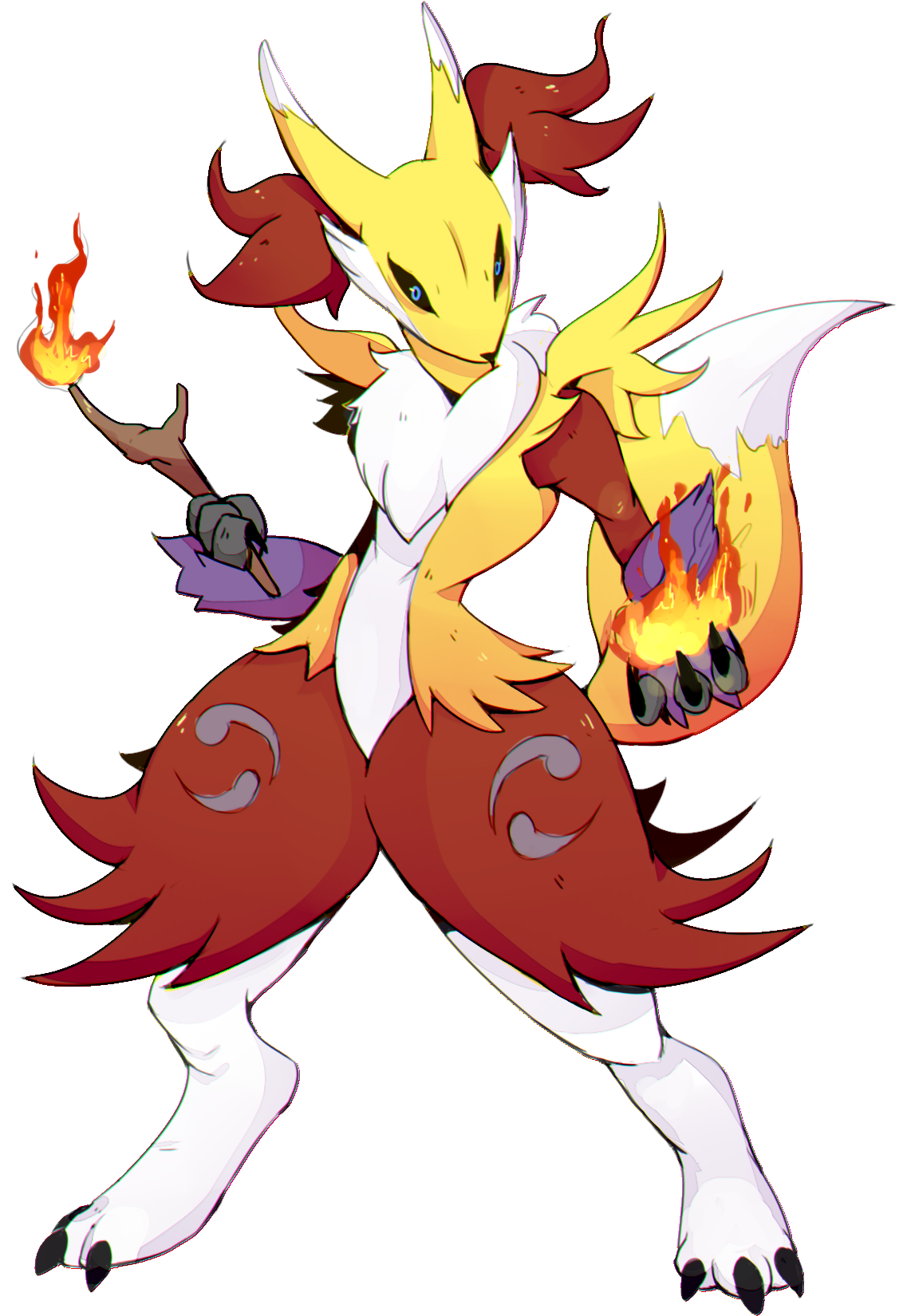 Renaphox - Delphox Renamon (1257x1664)