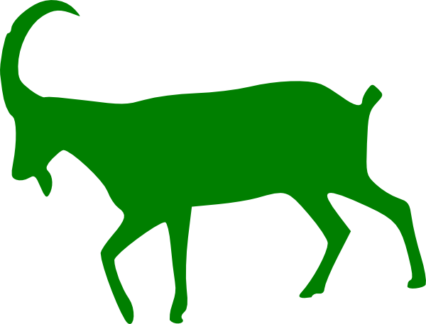 Green Goat Clip Art (600x457)