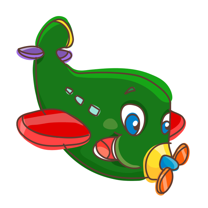 Green Airplane - Sticker (700x700)