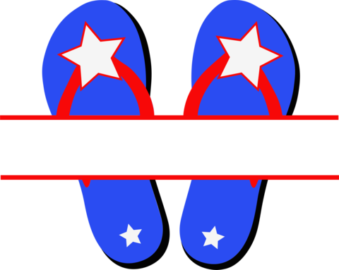 Split Flip Flop - Clip Art (480x383)