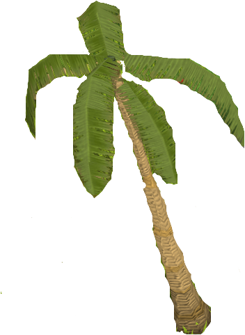 Leafy Palm Tree - White Walnut (382x531)