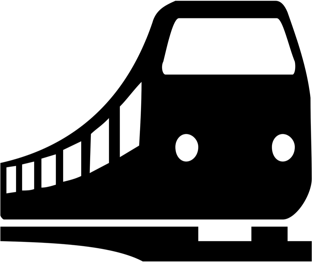 Train-logo - Train Logo Black White (1200x936)