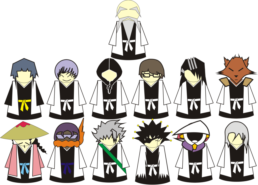Chibi Gotei Captain By Starfever - Starfever (900x646)