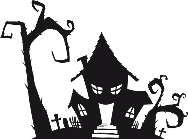Haunted House - Halloween (627x466)