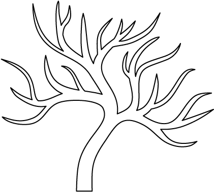 Fall Tree Template Fall Tree Pattern Use The Printable - Autumn (550x425)