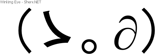 Winking Eye Inverted - Emoticon (700x350)