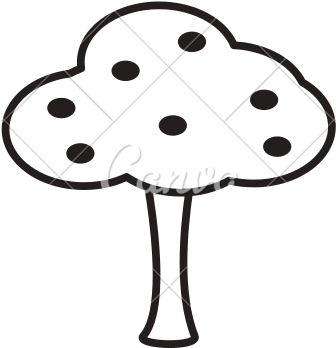 Tree Outline - Fruit Tree (550x550)