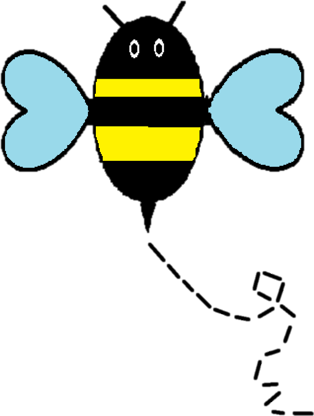 Bee With Buzz Tail - Bee With Buzz Tail (687x907)