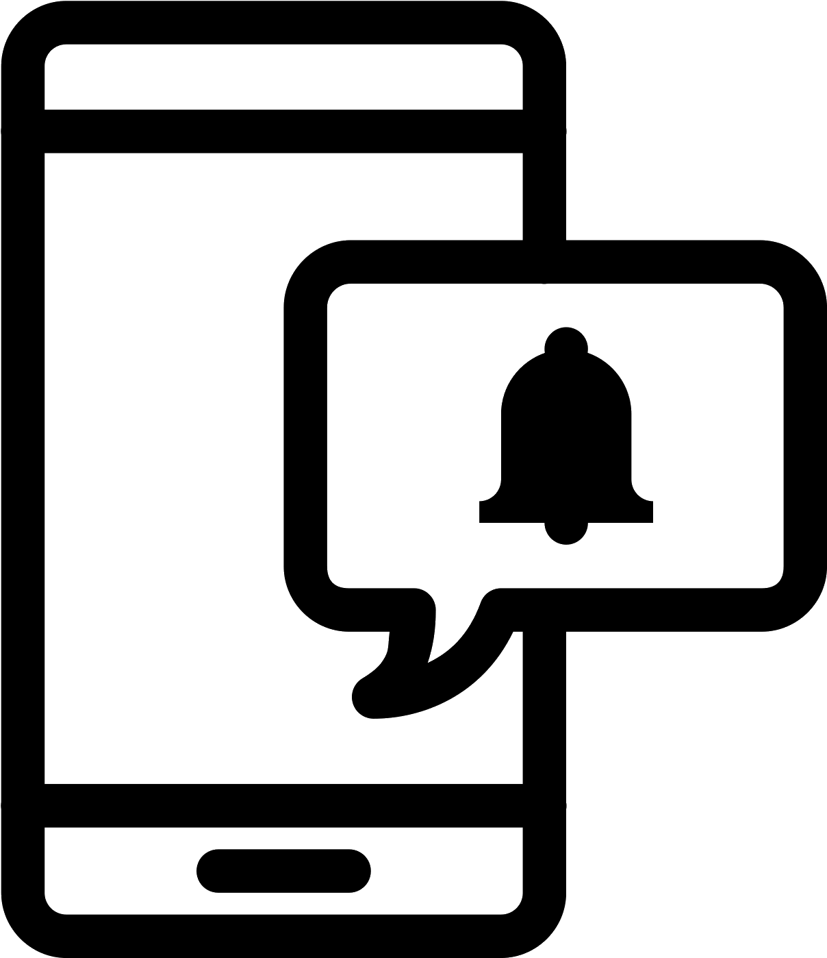 Push Notifications Filled Icon - Push Notification Icon Transparent (1600x1600)