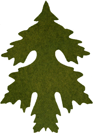 Williamsburg Oak Leaves - Christmas Tree (363x500)
