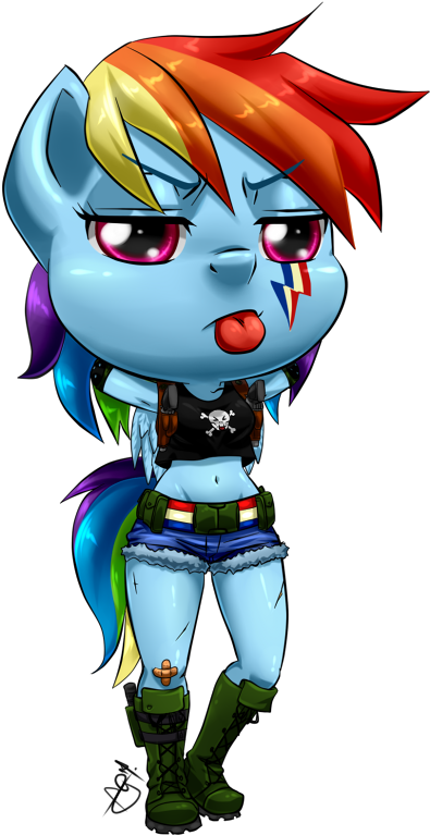 Chibi Rainbow By Pia-sama - Chibi (500x922)