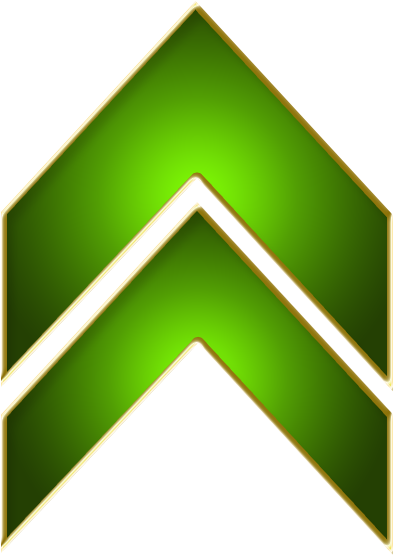 Double Arrow Green Up - Arrow (591x591)