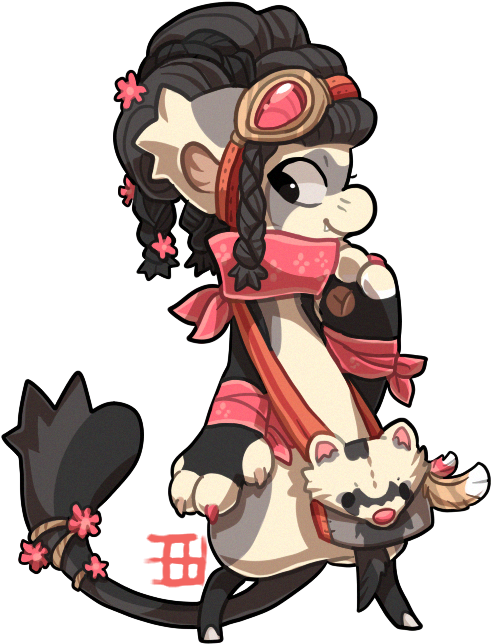 Ferret By Griffsnuff - Bagbean Tasmanian Devil (512x655)