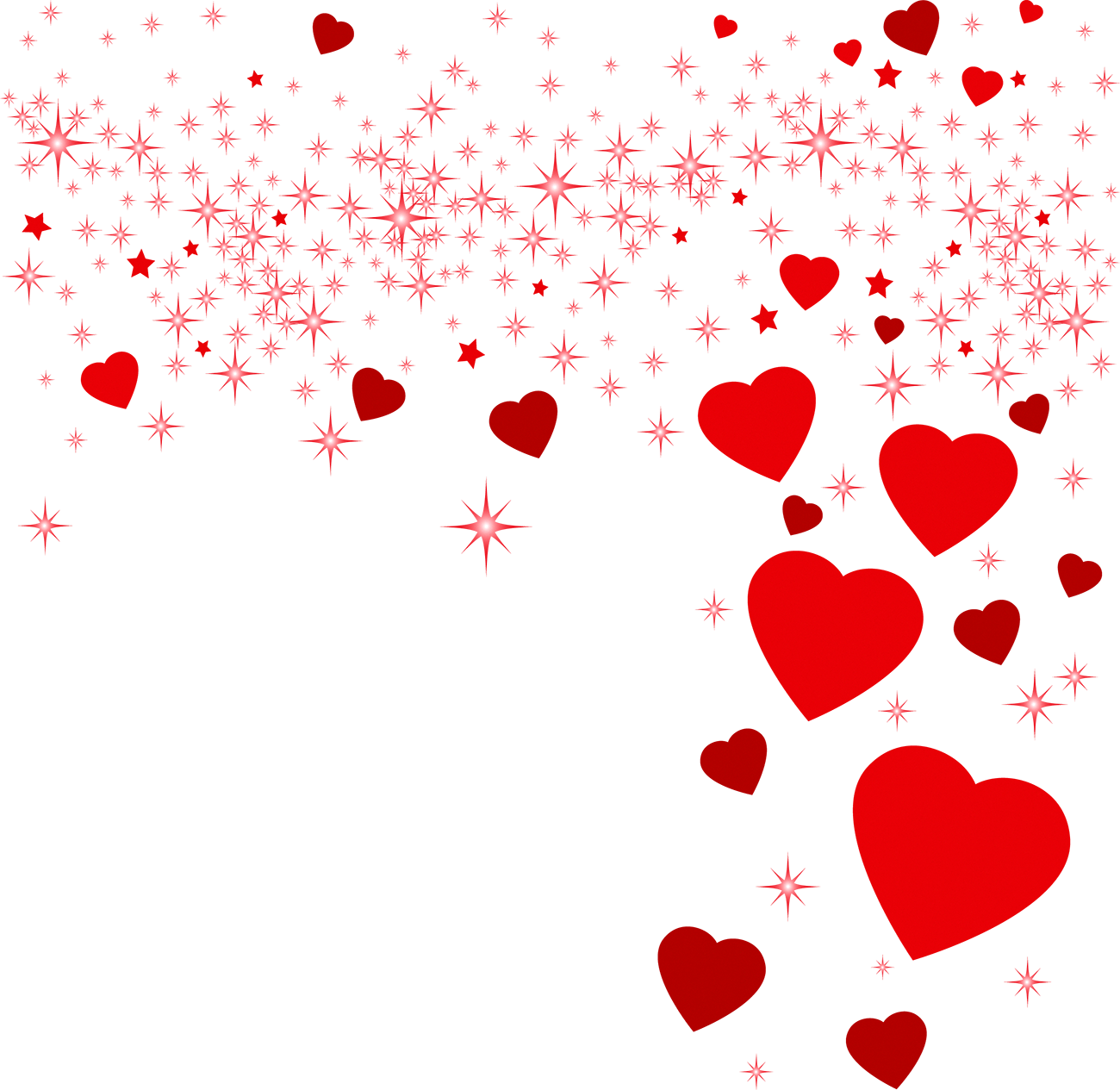 Heart Valentines Day Clip Art - Floating Hearts Png (1300x1265)