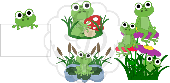 Spring Time Frogs - Cartoon (600x350)