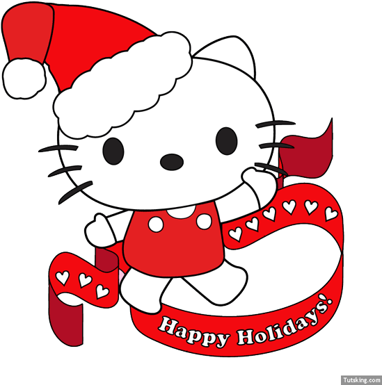 Cute Hello Kitty Vector (600x601)
