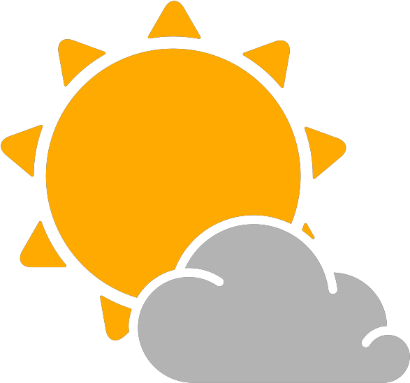 Rain Cloud Icon - Partly Cloudy Weather Icon (600x600)