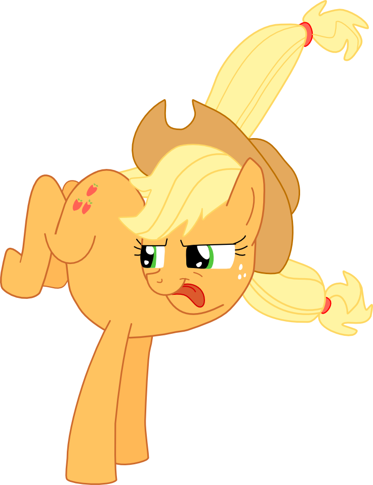 Applejack Kicks By Mighty355 On Deviantart - Cartoon (737x959)
