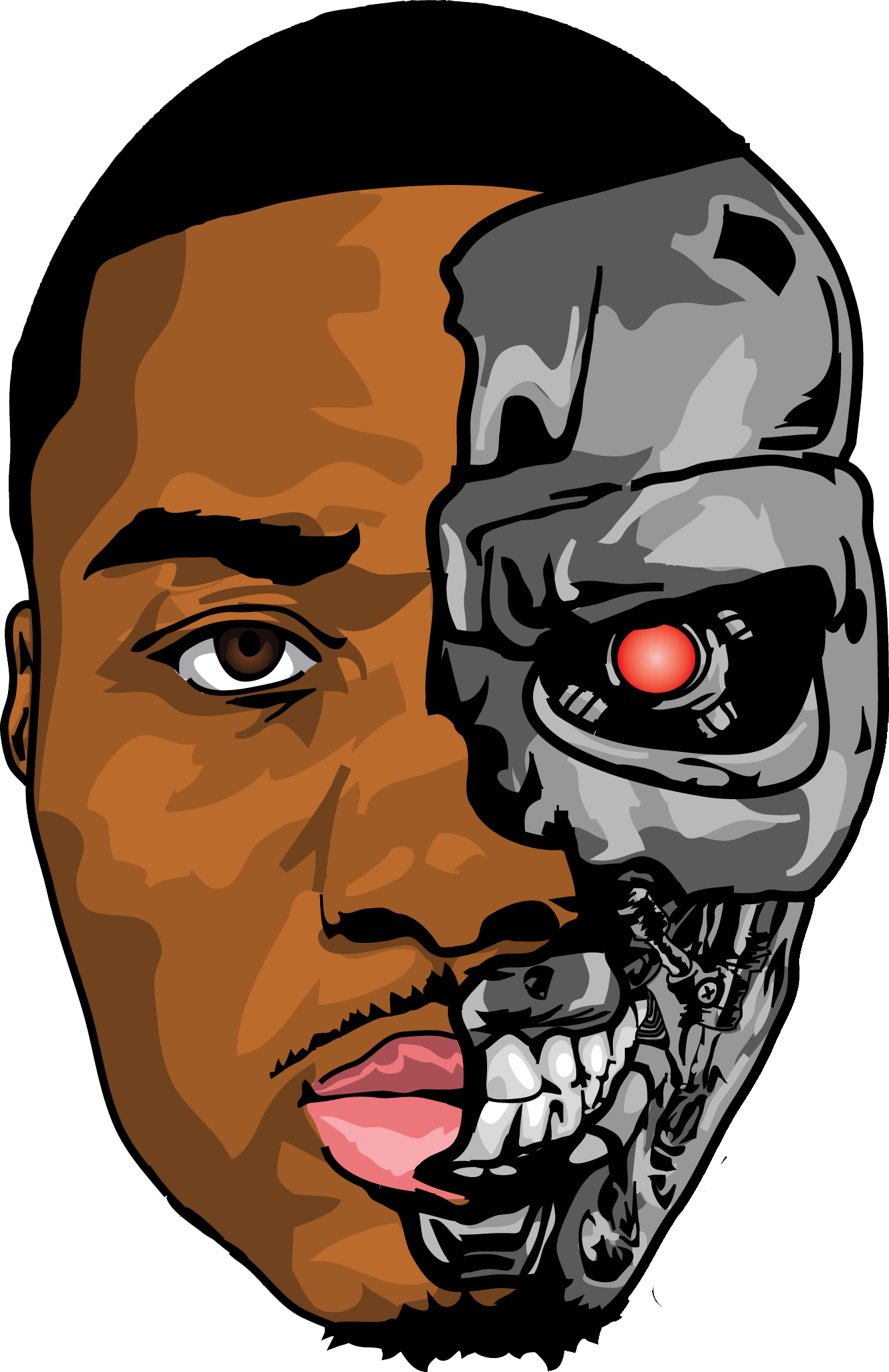 Robot - Half Man Half Robot (1336x2062)