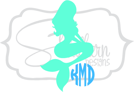 Mermaid Monogram - Para Transparente Estampada Capinha Capa Traseira Capinha (427x296)